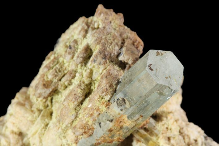 Aquamarine Crystal on Feldspar - Namibia #93693